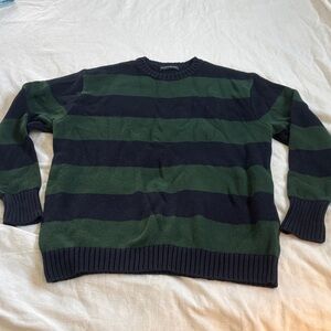 Brandy Melville Striped Green and Navy Women’s Sweater